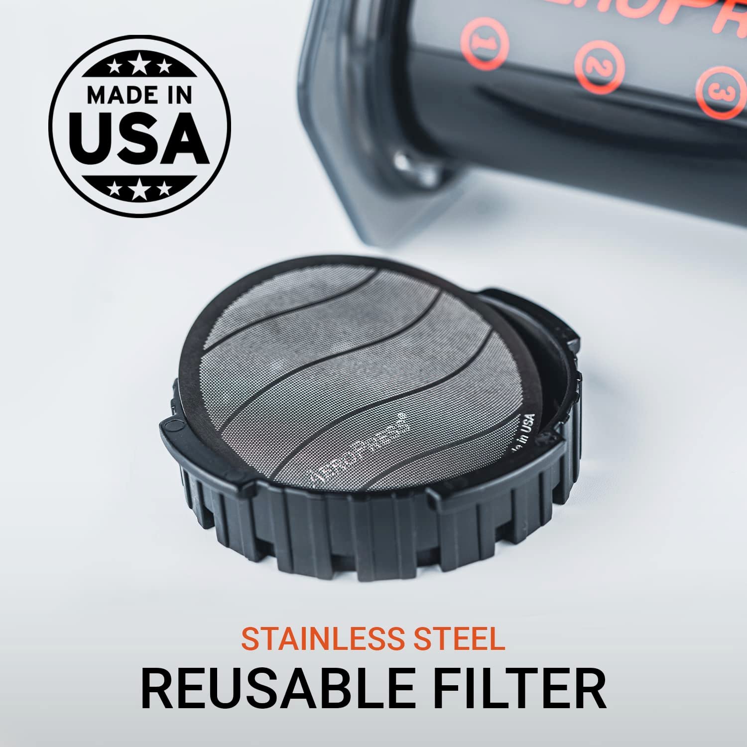 AeroPress Stainless Steel Reusable Filter, Made in USA - Image 3