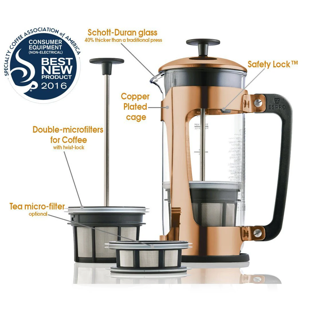 Espro P5 - Durable Schott-Duran Glass, Coffee Micro Filter, 32 oz.  (EXCLUSIVE: Free Coffee Stir Paddle) - Image 7
