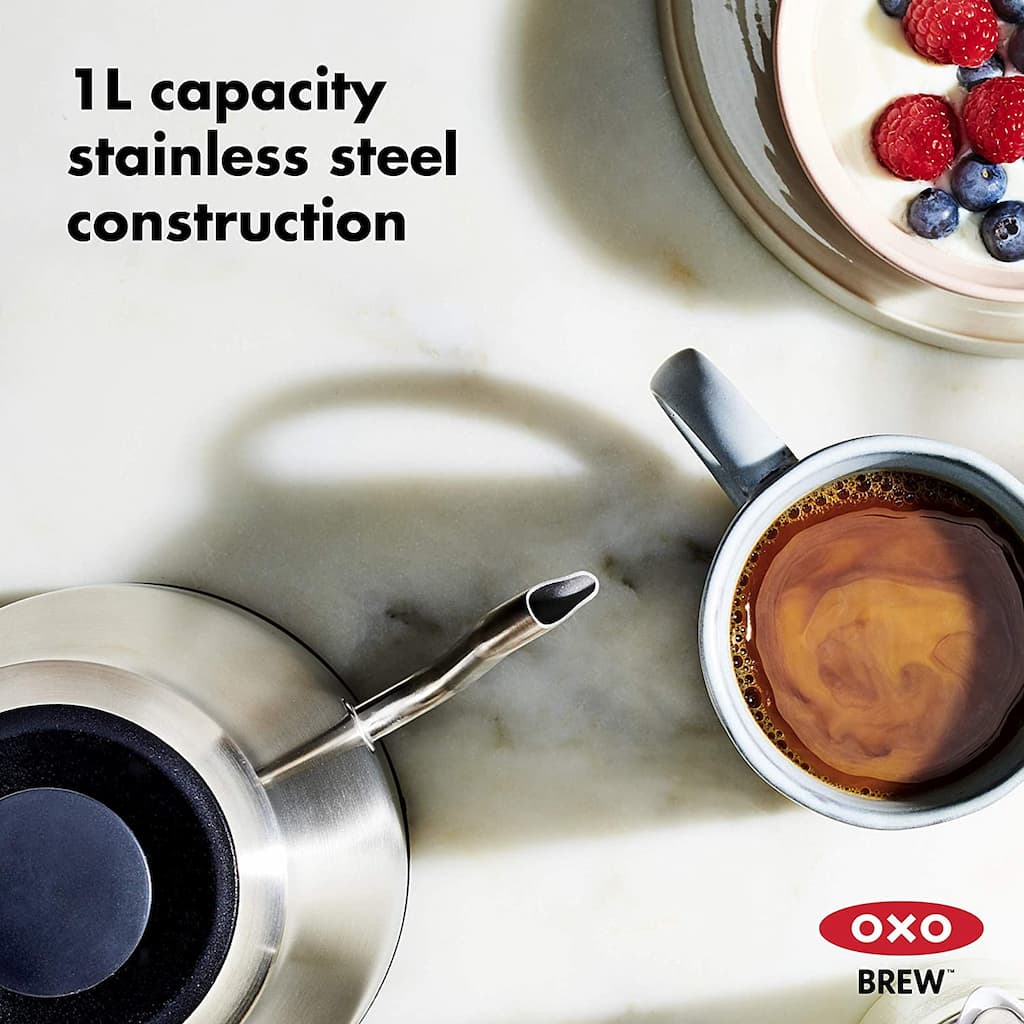 OXO Brew Adjustable Temperature Pour-Over Kettle - Precise Electric Gooseneck Kettle - Image 4