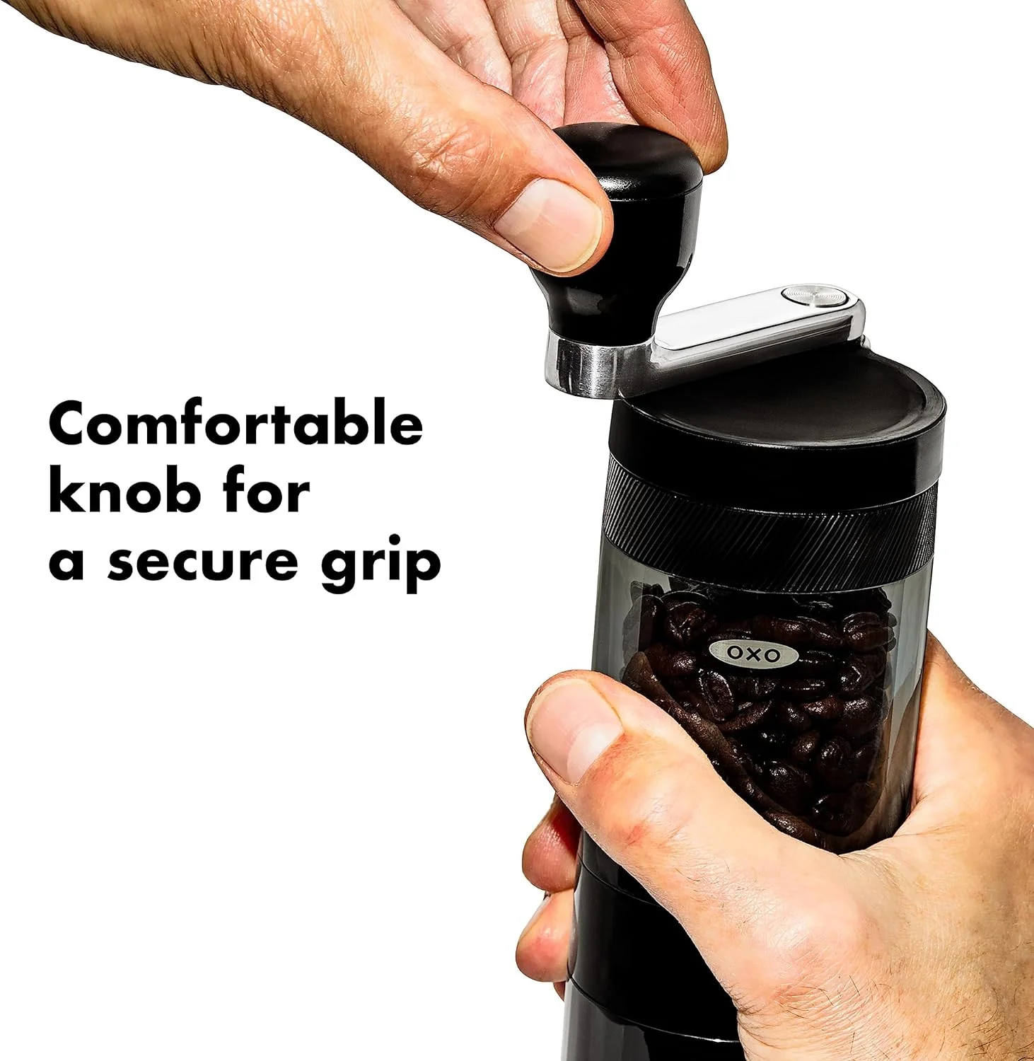 OXO Manual Coffee Grinder, Black - Image 4