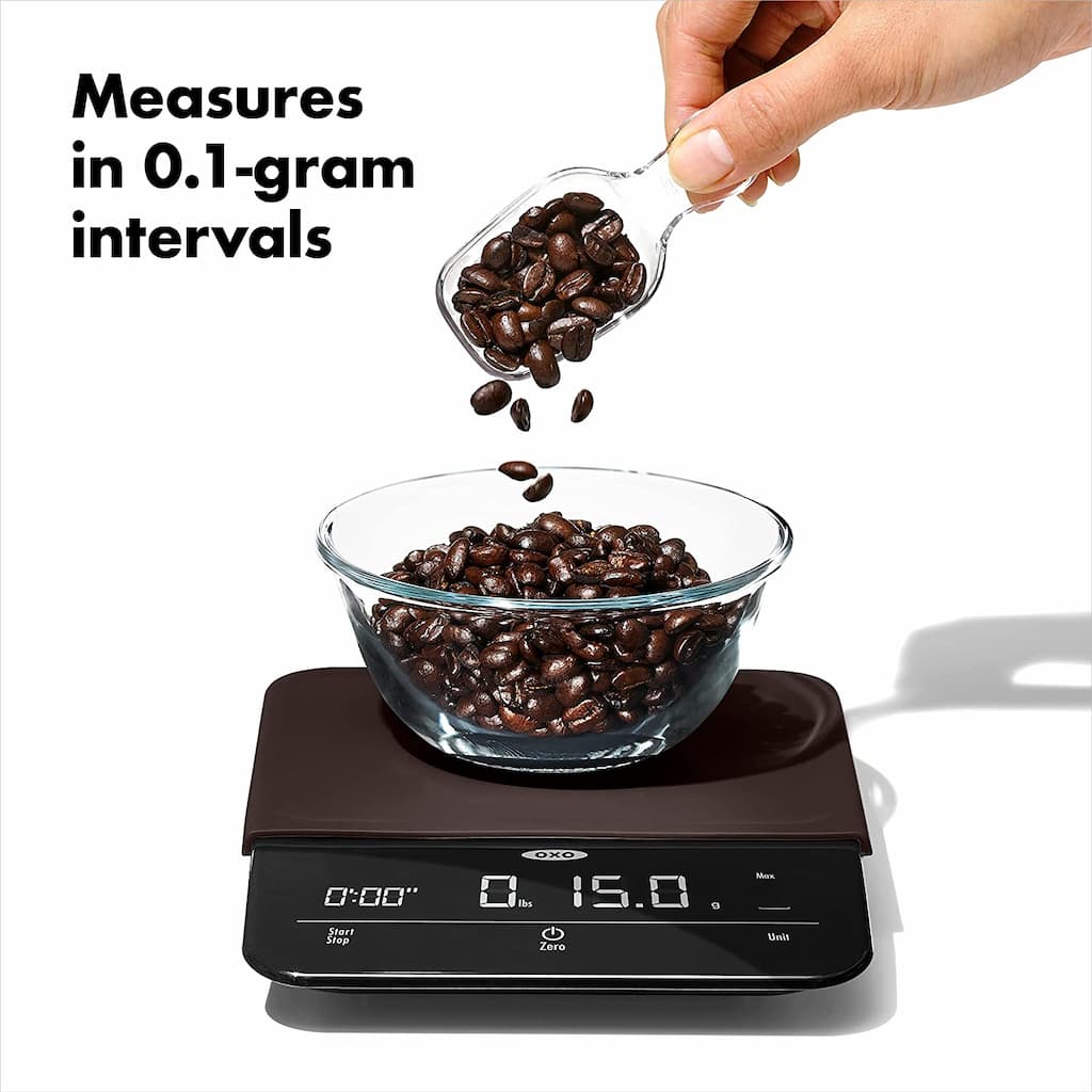 OXO Precision Coffee Scale with Timer, Slim design, 6 lb. Capacity, Black - Image 7