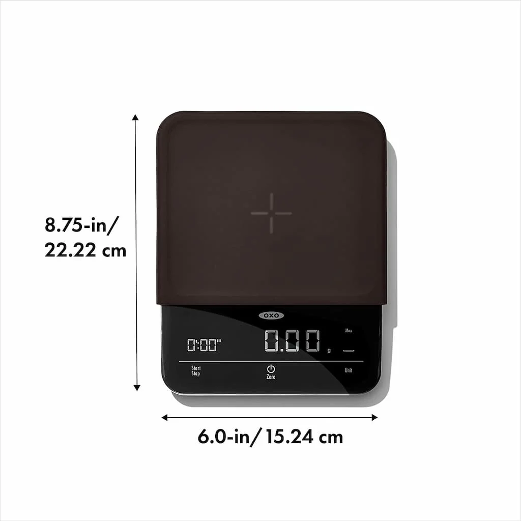 OXO Precision Coffee Scale with Timer, Slim design, 6 lb. Capacity, Black - Image 8